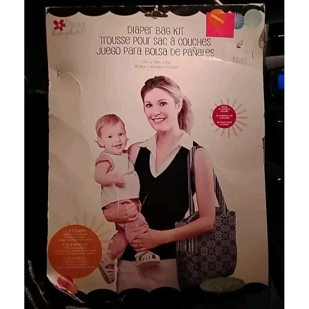Semi-Vntg Diaper Bag Kit U Make Daisy Kingdom Purse O.G. Pricetags on, Gift idea